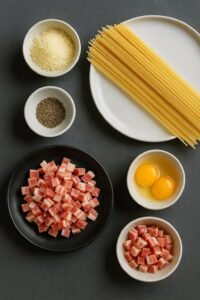 Spaghetti Carbonara ingredients