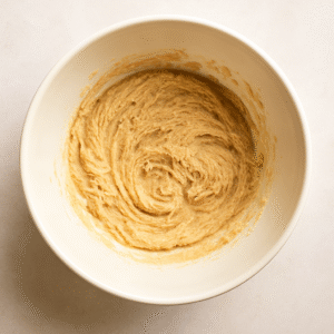 Chocolate Chip Cookies step 1 – creaming butter with brown sugar and white sugar