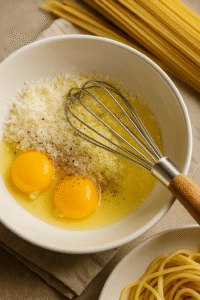 Step 1 Carbonara pasta