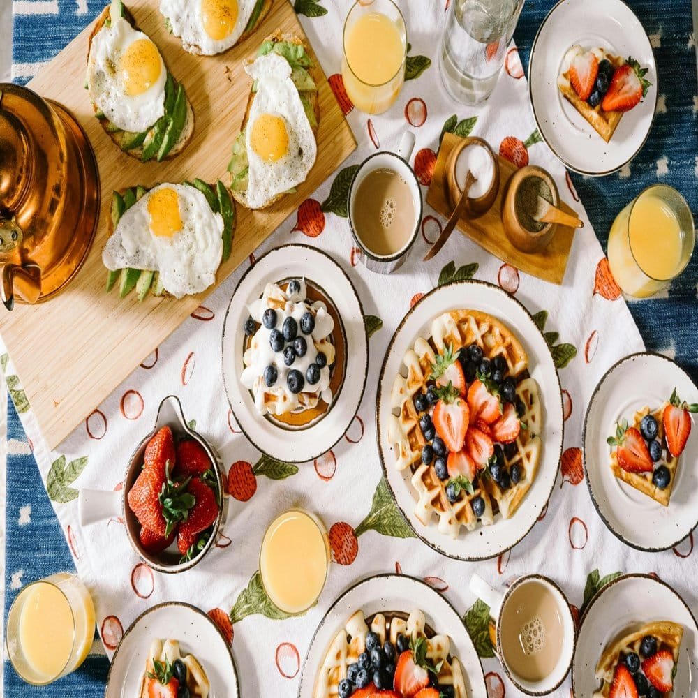 Healthy avocado toast breakfast