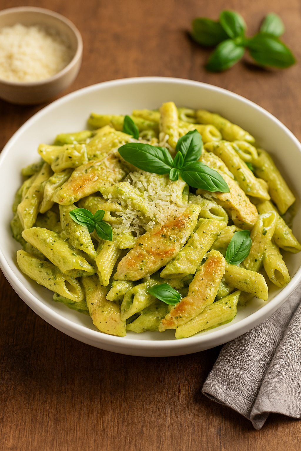 ๐ Creamy Pesto Chicken Pasta โ Viral Italian Dinner Recipe
