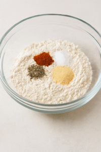 crispy honey garlic chicken bites step 2 seasoned flour cornstarch coating mix