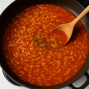 Simmering orzo in a seasoned broth before adding cream and Parmesan for the creamy Cajun chicken orzo.