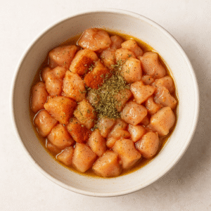 Swap rice with quinoa for even more protein. Chicken thighs also work great. Stays fresh 3–4 days in the fridge.