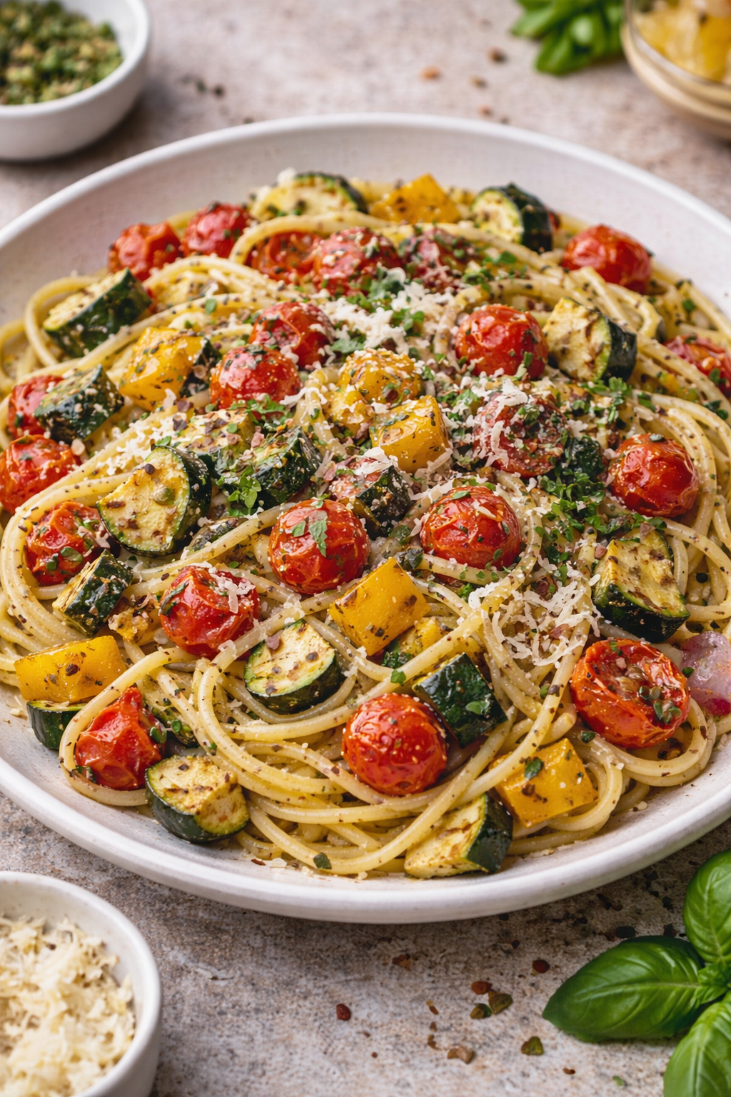 Roasted Vegetable Pasta – Easy Mediterranean Dinner